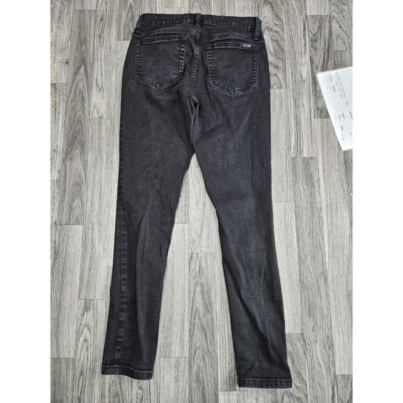 Joe's Jeans Jeans Womens 26 Black Charcoal Skinny Stretch Tapered Leg Denim - Picture 2 of 11